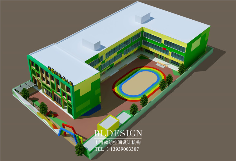 駐馬店雨露陽光幼兒園外觀設(shè)計(jì)方案效果圖